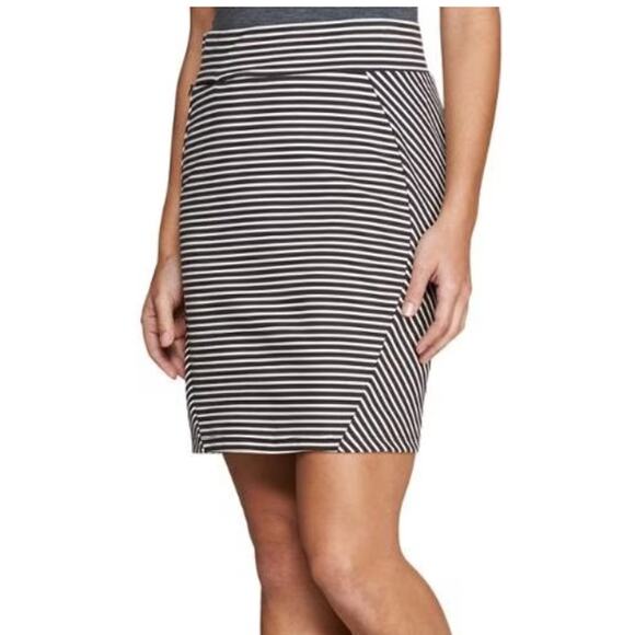 Toad & Co Striped Transita Pencil Skirt Falcon Thin Stripe UPF 50+ Size XL - Picture 1 of 14